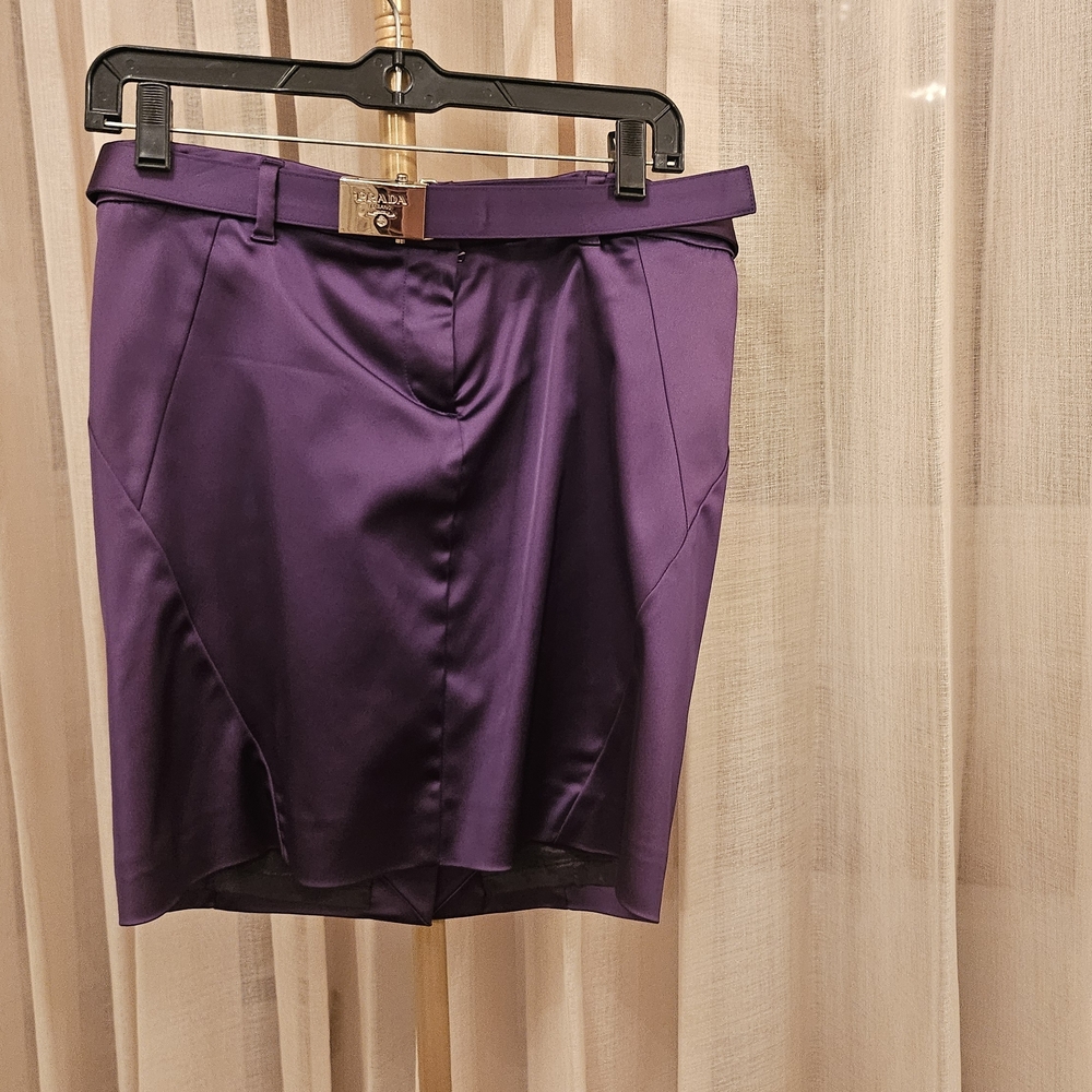 Prada Belted Purple Skirt